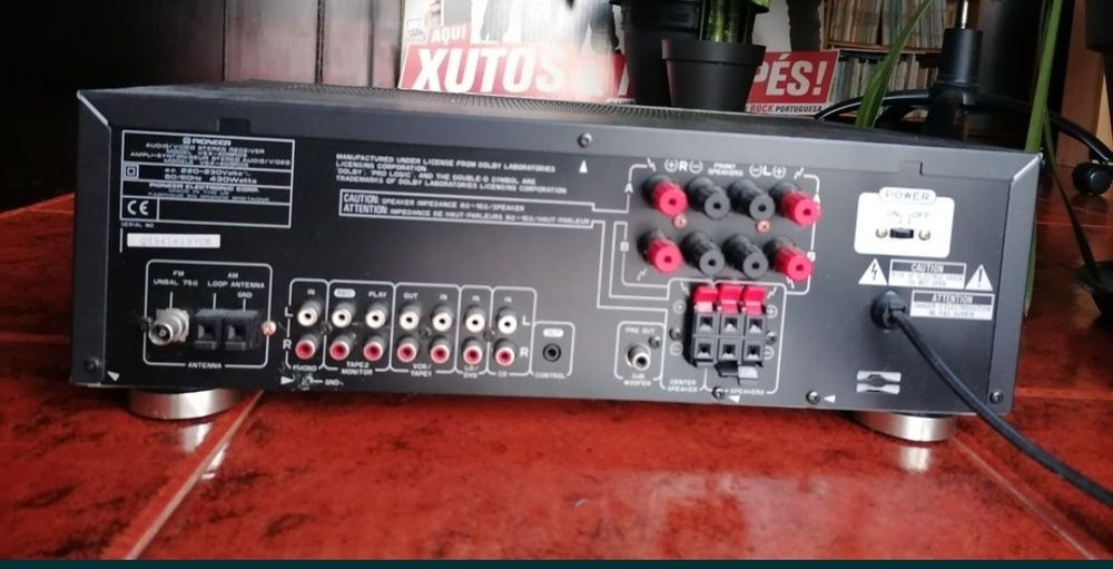 Sistema de som 5+1 amplificador e colunas Pioneer