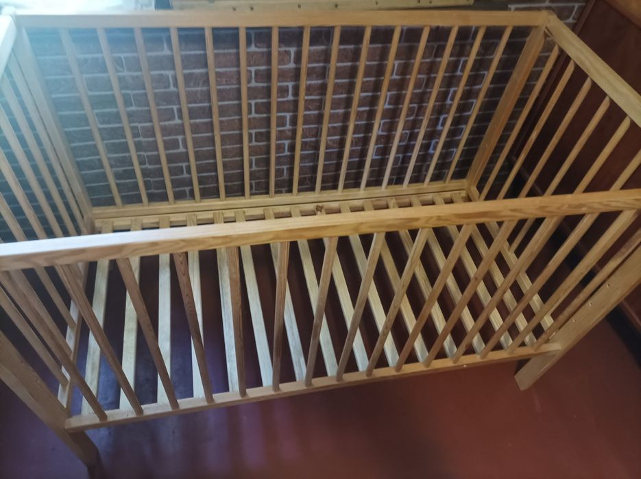 Дитяче ліжко ліжечко колиска для немовлят 124 /65 см з матрасом 120