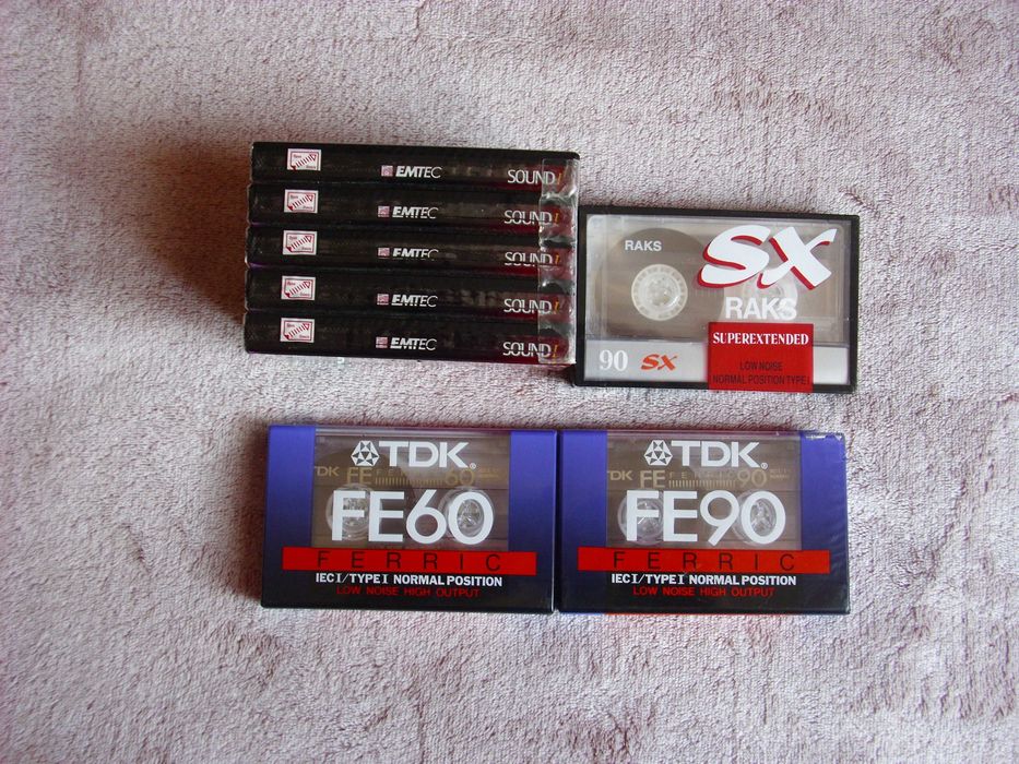Kasety magnetofonowe - czyste - TDK, Emtec, Raks