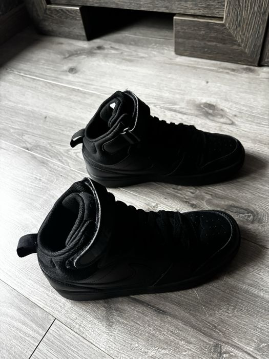 Buty sneakersy nike COURT BOROUGH MID 2  wysokie czarne rozmiar 37,5