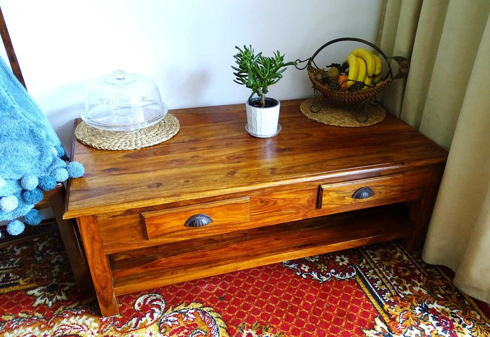 Ława / stolik kawowy z drewna egzotycznego z AlmiDecor w bdb. stanie!