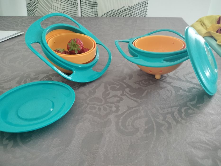 Taça tigela giratória gyro bowl bebe criança