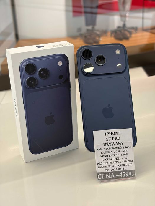 iPhone 17 Pro 256GB Bat 100% Topcase Vivo *Raty 0%