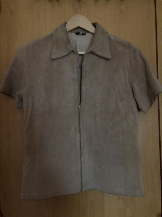 Blusão beje de pele Lanidor