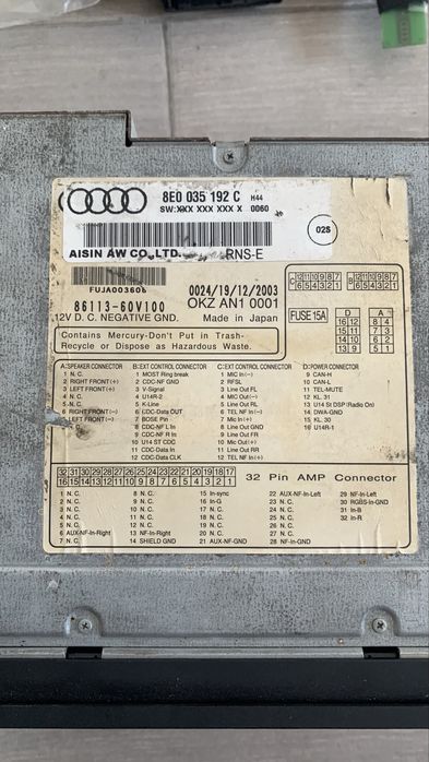 Rádio RNS-E Bluetooth