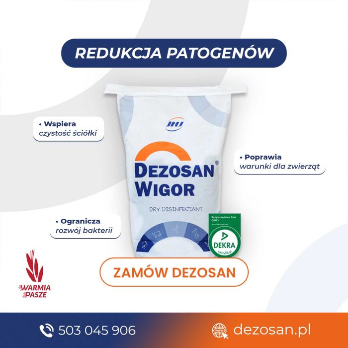 Sucha kąpiel dla prosiąt Dezosan Junior higiena prosiąt 1200kg