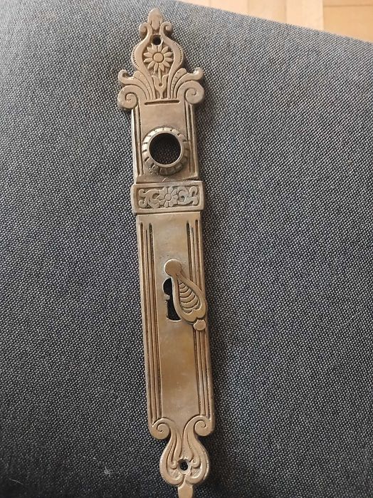 Stary mosiężny szyld 1 szt.