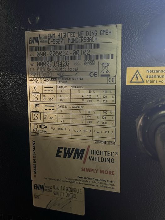 Spawarka migomat EWM Phoenix 521 Progres