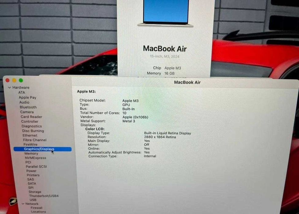 Macbook Air 15 m3 16/ 512 gb