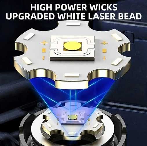 Lanterna LED retrátil recarregável