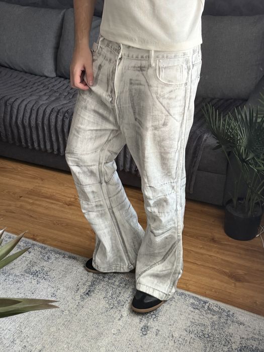 Flared Archive Jeans Кльош Джинси Фларед Буткат Білі Дистрес Distressed Opium Erd Jaded London Y2k Клеш Bootcut Balenci Opium Loose