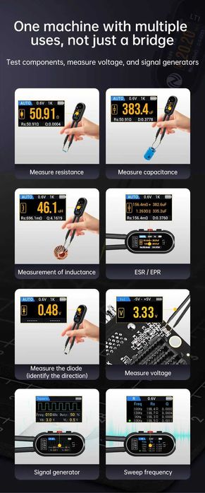 Alientek LT1 LCR Tweezers пинцет для внутрисхемного измерения