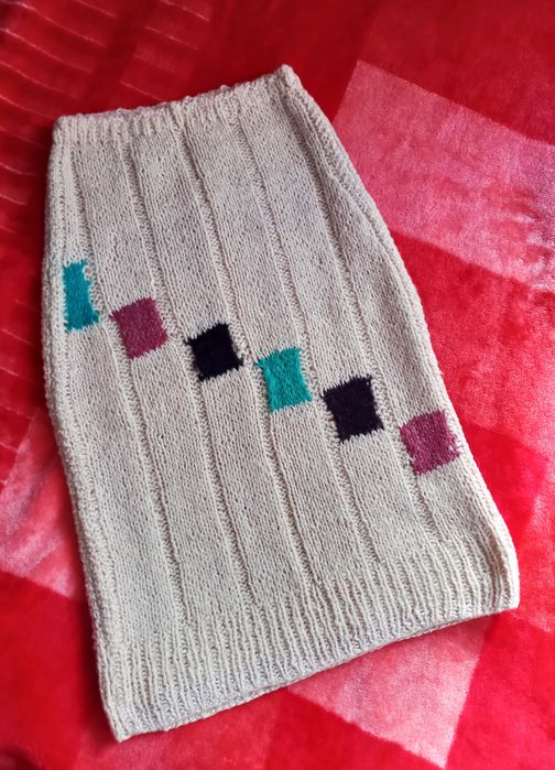 Spódnica z owczej wełny, ręcznie robiona Handmade
