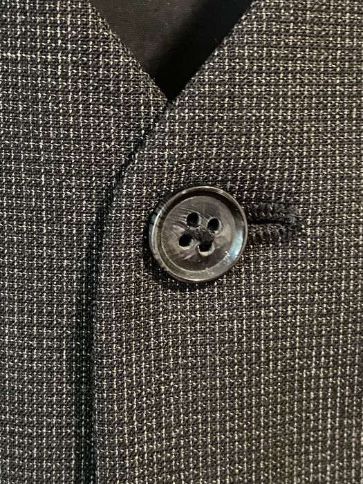 Czarna wełna wool 54 XL Męska kamizelka  elegancka Vintage