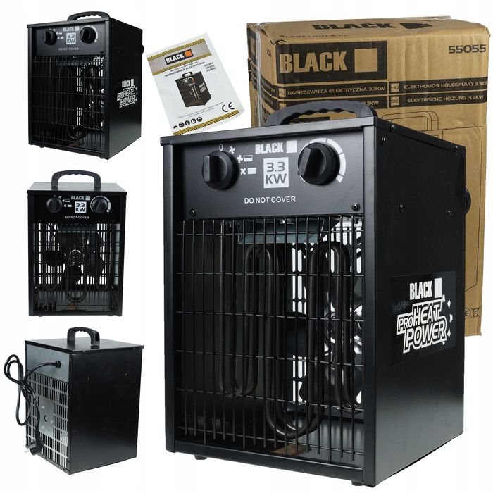 Na Lewara Nagrzewnica elektryczna Black 3,3KW