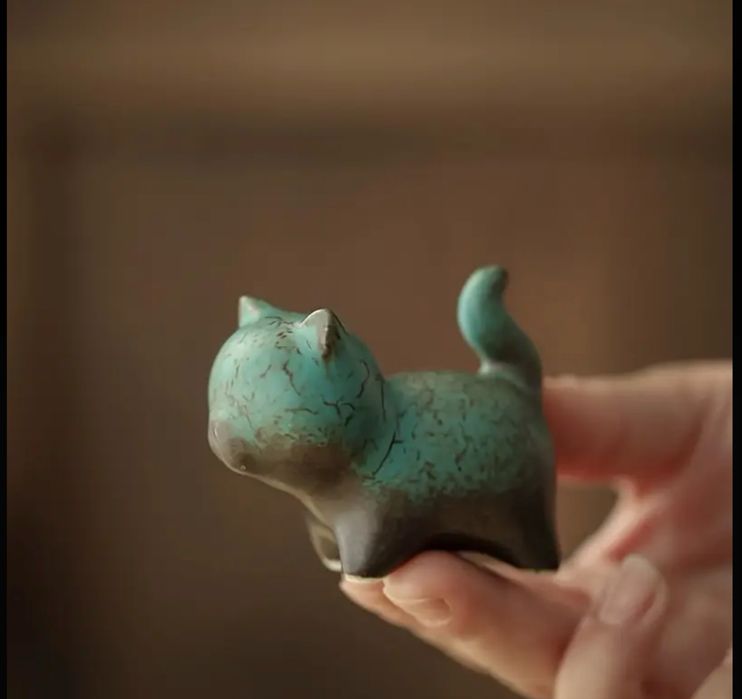 фігурка для чайної церемонії, чайний друг: кіт, лисиця, жаба, черепаха