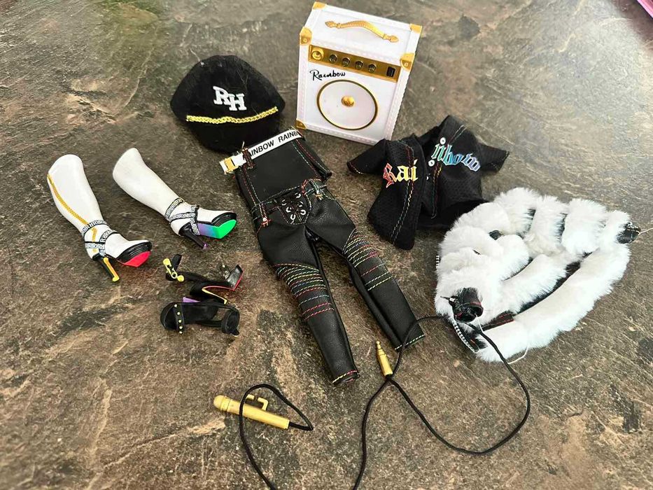 zestaw ubranek dla lalki rainbow high rockstar lyrik lucas