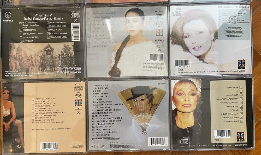 Cd’s e Dvd musical Pantoja e Rocio Jurado