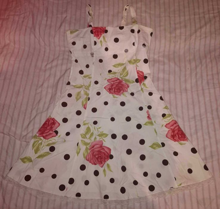 Sukienka pin up w grochy rozmiar S/M