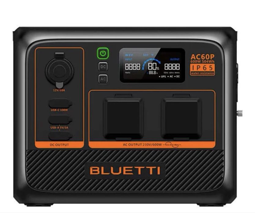 Зарядна станція Bluetti AC60P 600вт 504 Вт/год електростанція для дому