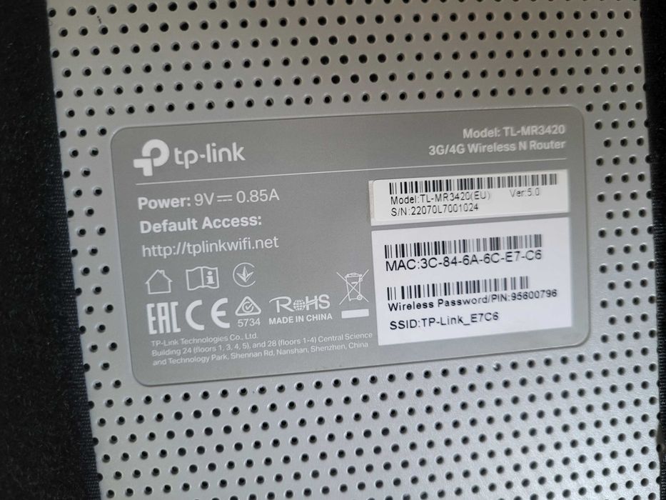 Router TP-Link TL-MR3420 WIFI 3G/4G