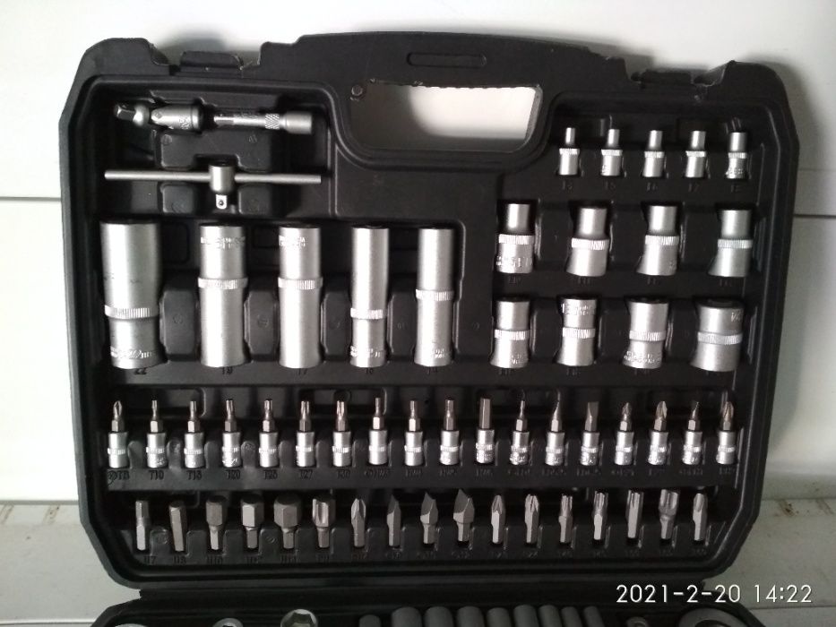 Польский набор инструментов BLАCK на 108 единиц.Качество.Метал защёлки