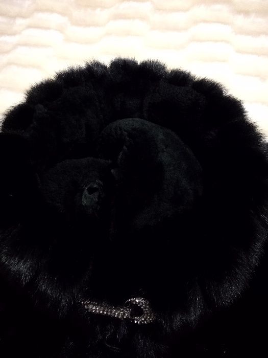 Шуба натуральна з мутона та норки