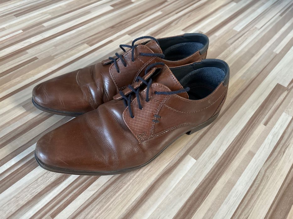 Skórzane eleganckie buty męskie