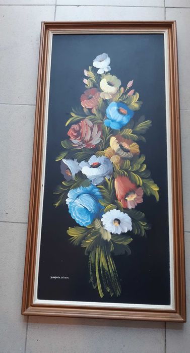 Quadro Antigo, Pintura a óleo sobre madeira, grandes dimensões