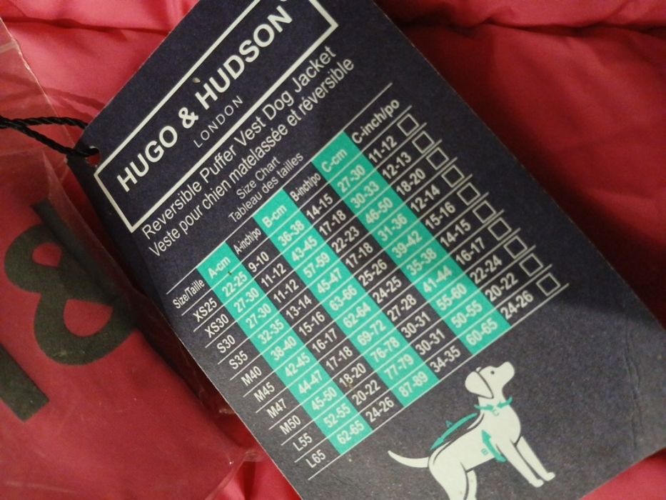 Двохсторонній пуховик для собаки Hugo&Hudson