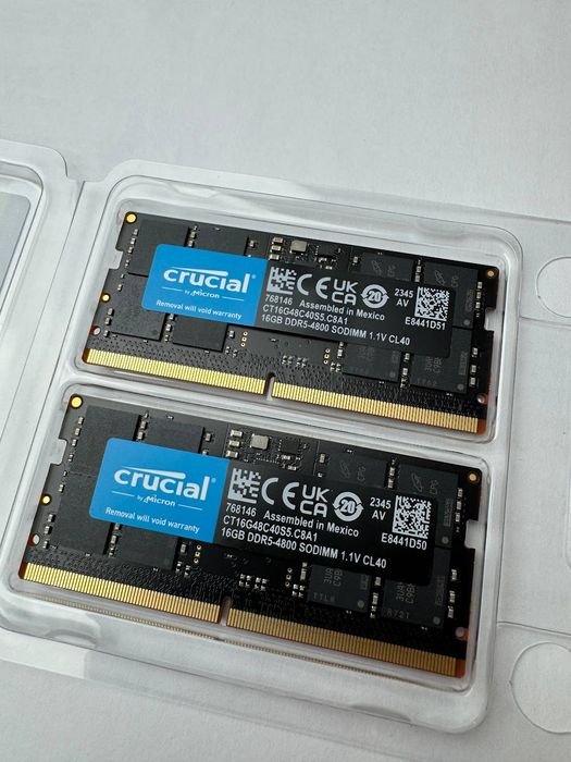 Оперативна памʼять Crucial DDR5 SO-DIMM Kit 32GB (2x16GB) 4800MHz CL40