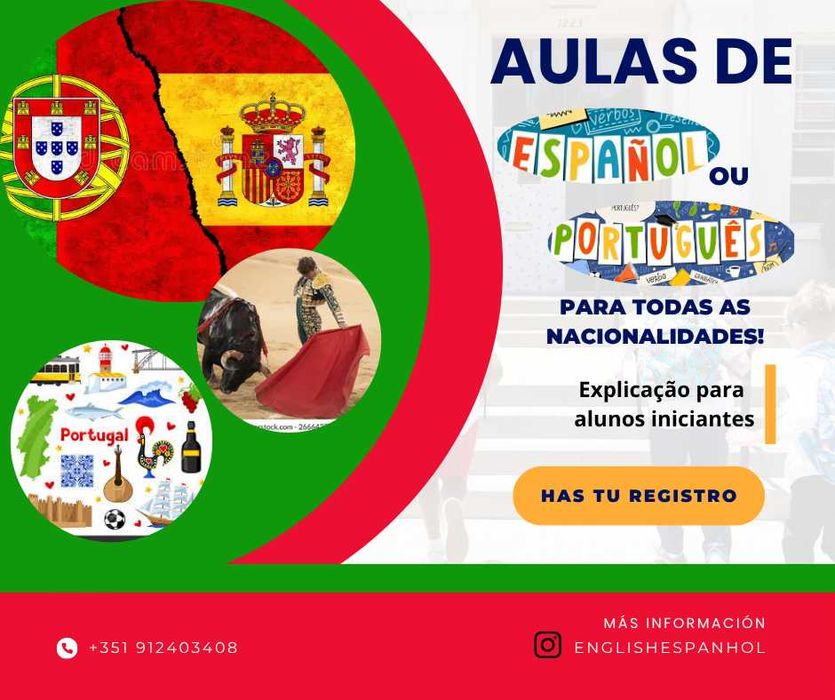 Aulas de Espanhol e Português online