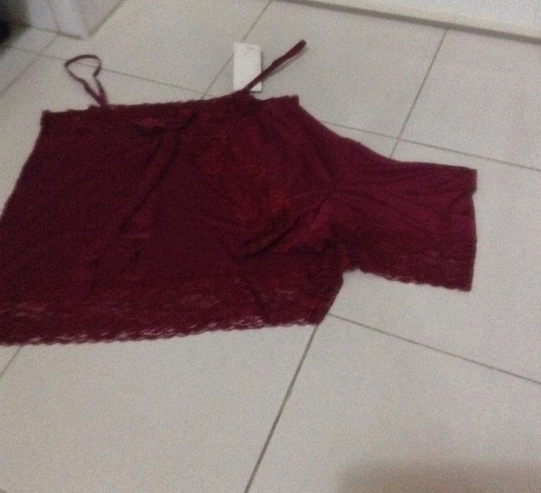 Pijama senhora curto calcao + top bordeaux-por estrear