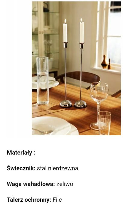 IKEA Stockholm świeczniki