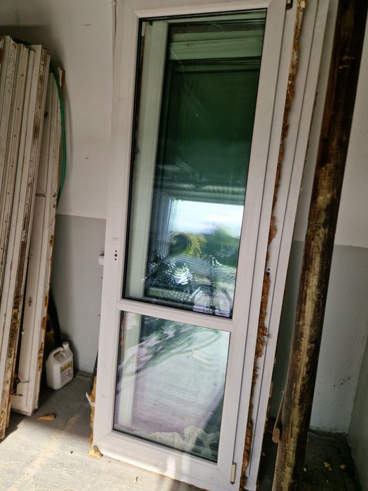 Okno 116x163 85x244 77x138 drzwi balkonowe pcv z demontażu uszkodzone