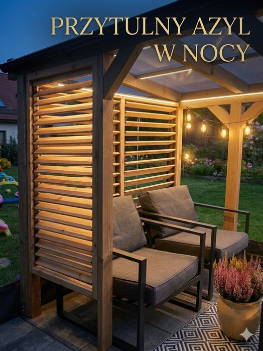 Żaluzje ogrodowe ruchome deseczki system Flex Wood