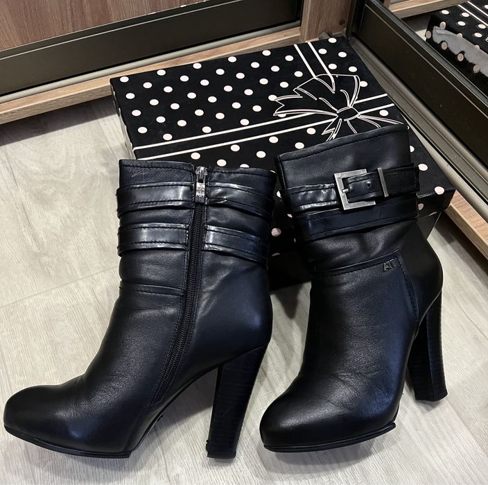 Шкіряні зимові чоботи atizzare розмір 38