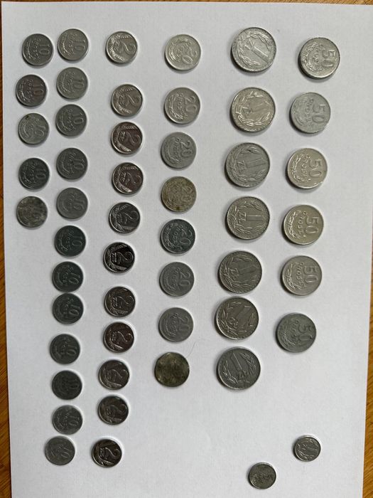 Monety polskie od 1949 - 74 sztuki