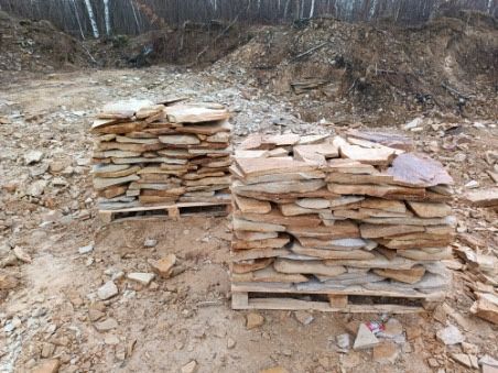 Piaskowiec Dzikówka kamień naturalny skalniak płyty murek ogród altany