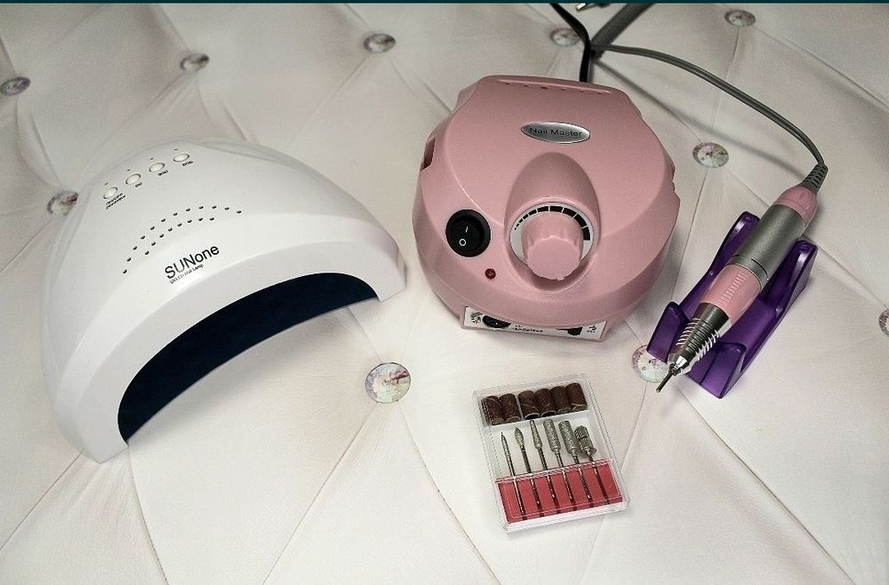 Акция‼️ Набор для маникюра лампа Sun One и фрезер ZS-601 45 тыс/об 65w