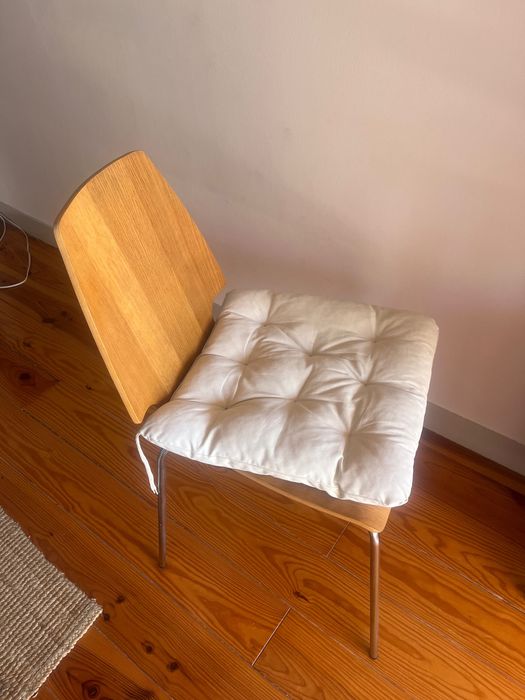 Cadeiras IKEA VILMAR — Carvalho/Oak Veneer, Pernas Cromadas
