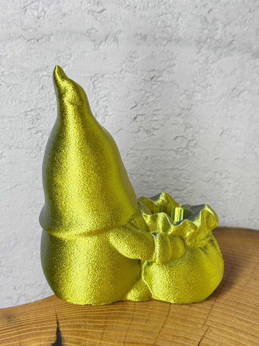 Duża figurka Gnoma z workiem, ozdoba, prezent, druk 3D, dekoracja