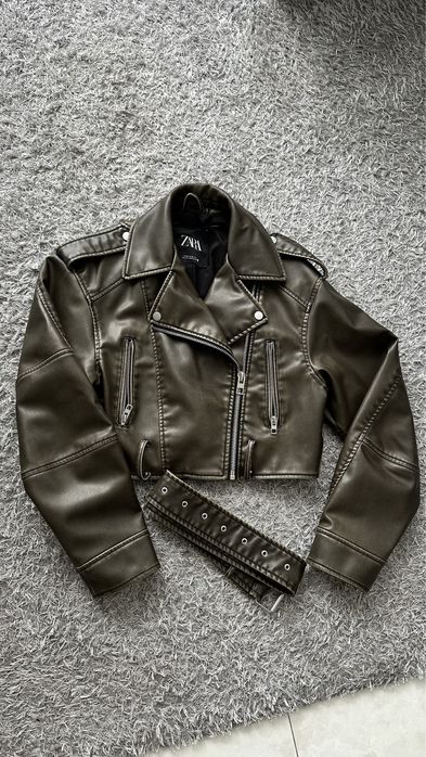 Шкірянка Zara, кожанка Zara, куртка шкіряна ZARA