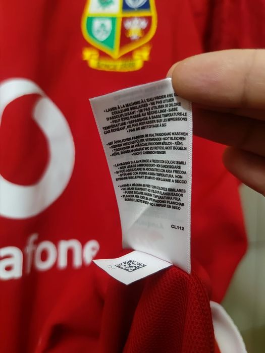 bluzka koszulka L sportowa Jersey rugby czerwona biała running Canterb