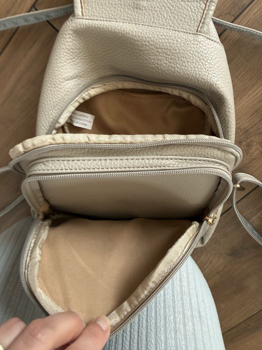 Plecak torebka damska szary elegancki