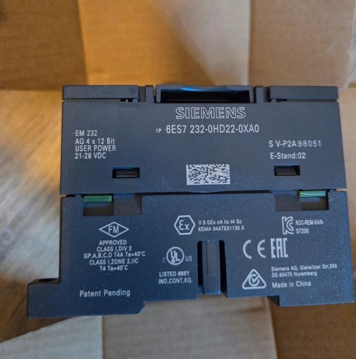 3x Saída Analógica de 4 Canais" no módulo Siemens EM 232