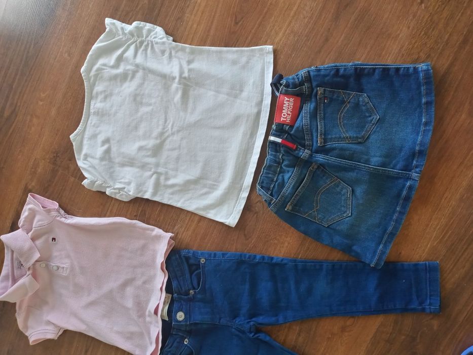 Spódnica bluzka spodnie komplet Tommy Hilfiger rozm 104/110