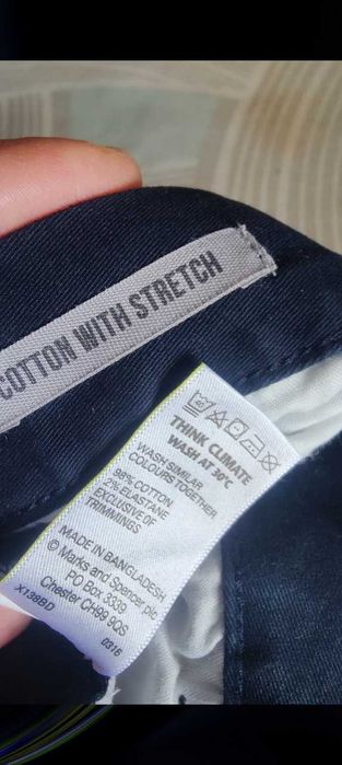 Джинсы (chino Marks&Spencer United Kingdom w36 stretch navy.