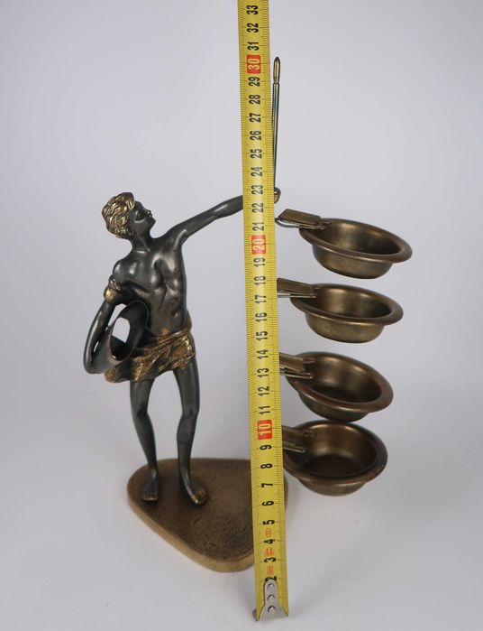 Escultura Art Deco bronze / latão