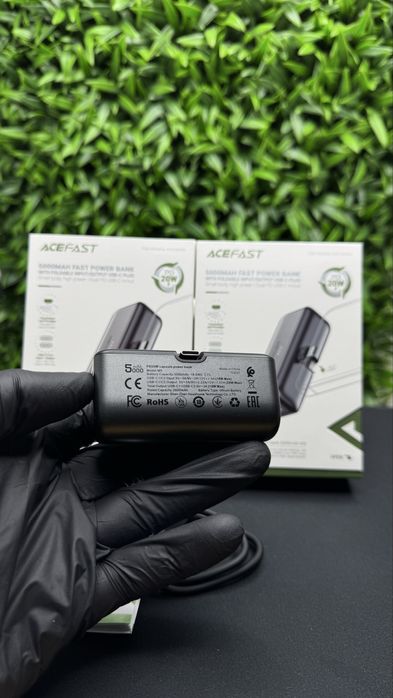 Качесвенный не большой павербанк 5000 mAh 20w PD QC Acefast гарантия